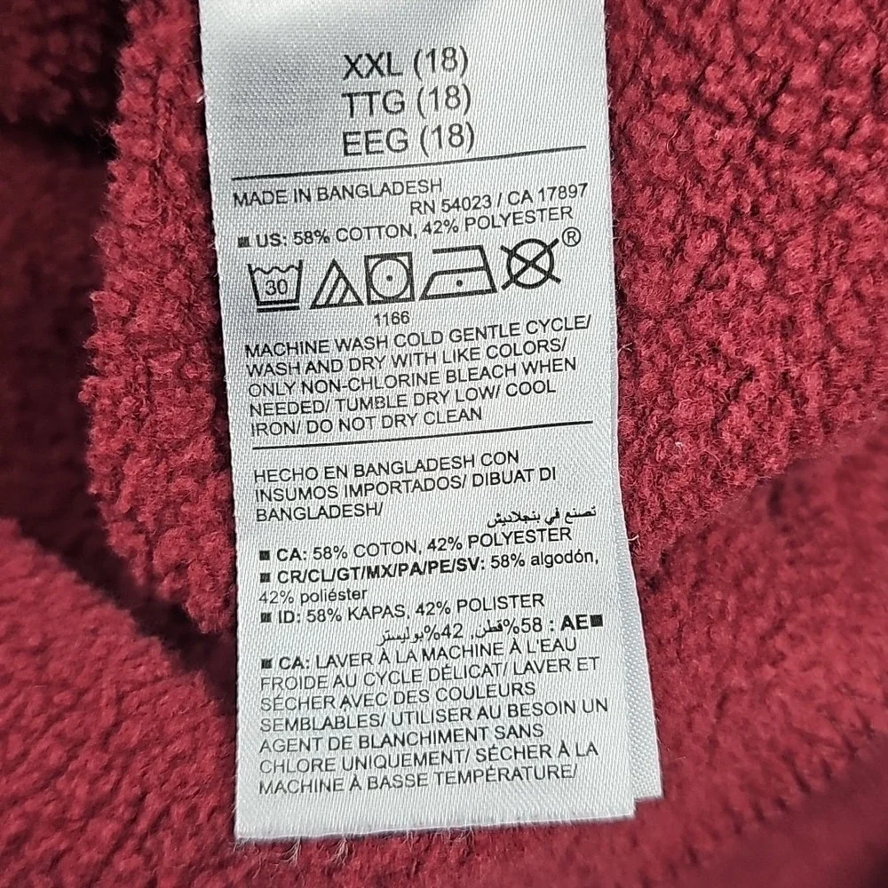 Old Navy Basic Hoodie Boys/Girls Burgundy Size XXL (18) Full Zip Hoodie Casual